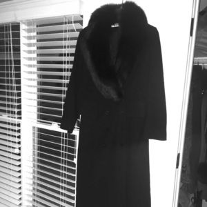 Excellent Isaac Mizrahi Genuine Fur Long Wool Coat